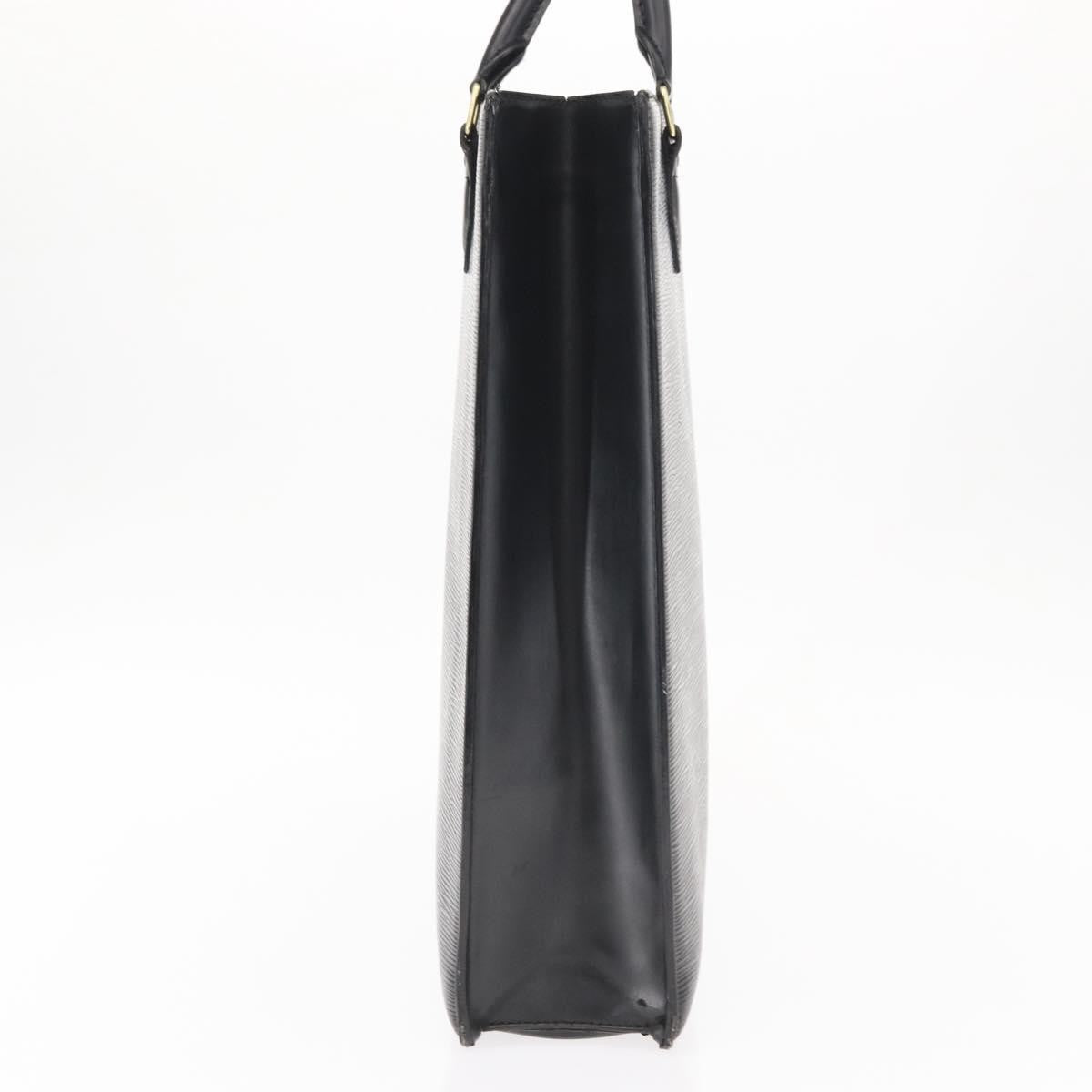 Louis Vuitton LOUIS VUITTON Epi Sac Plat Hand Bag Black M59082 LV Authentic ka251