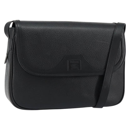 Burberrys Burberrys Nova Check Shoulder Bag Leather Black Gold Authentic bs30325