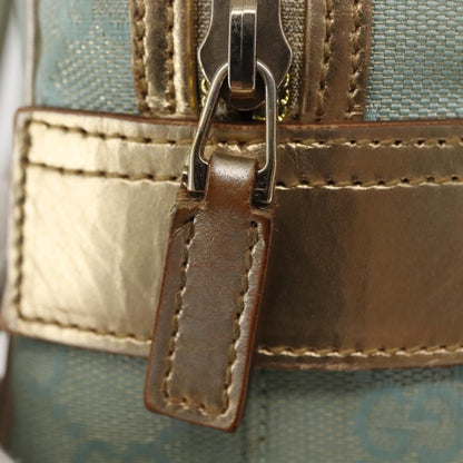 Gucci GUCCI GG Canvas Hand Bag Peppermint Gold 000 0852 Authentic 146975