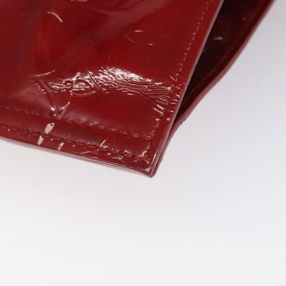 Louis Vuitton LOUIS VUITTON Monogram Vernis Stanton Tote Bag Red M91078 LV Authentic EC405