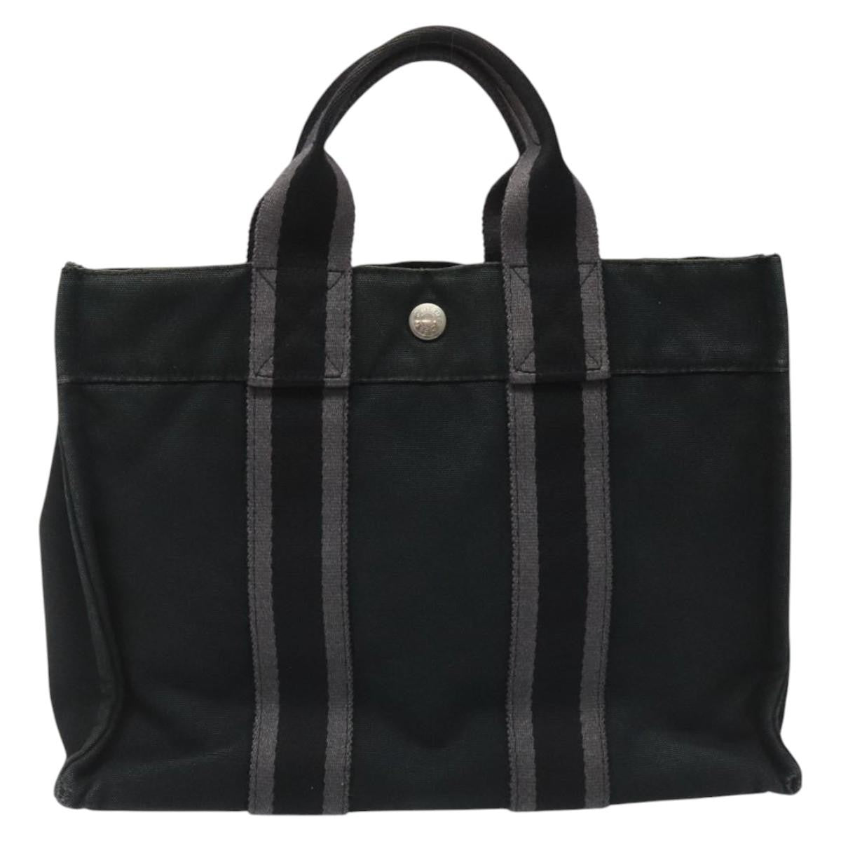 Hermès Hermès HERMES Fourre Tout PM Hand Bag Canvas Black Authentic ti2733