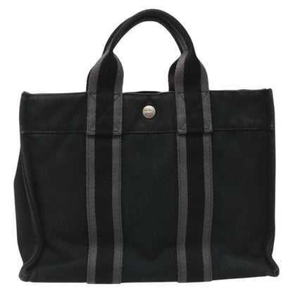 Hermès Hermès HERMES Fourre Tout PM Hand Bag Canvas Black Authentic ti2733