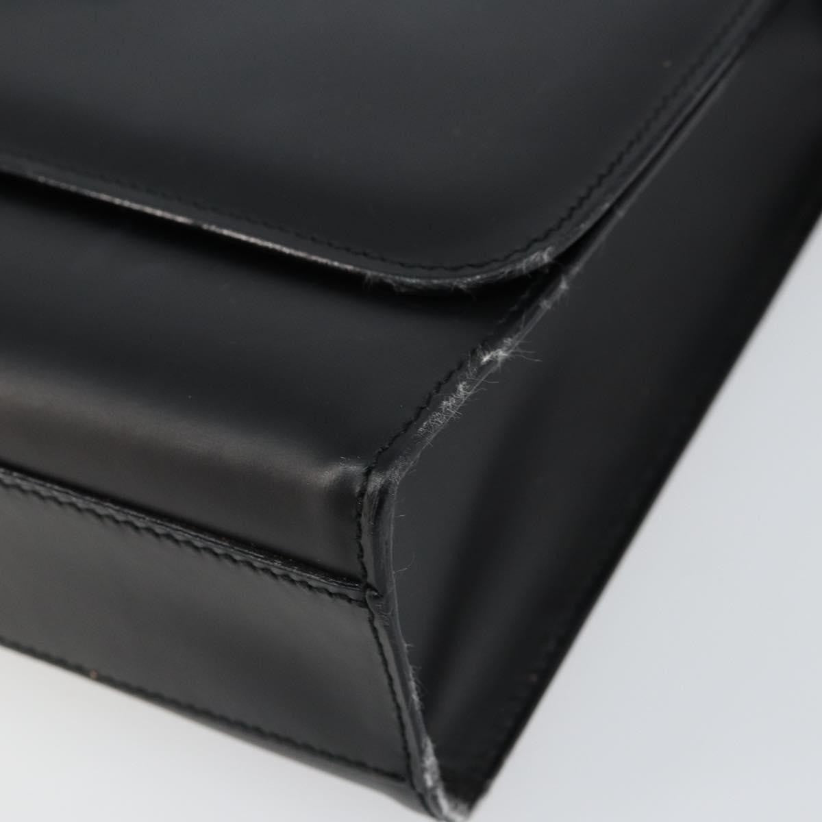 Gucci GUCCI Shoulder Bag Leather Black Silver 001 3064 Authentic 146004