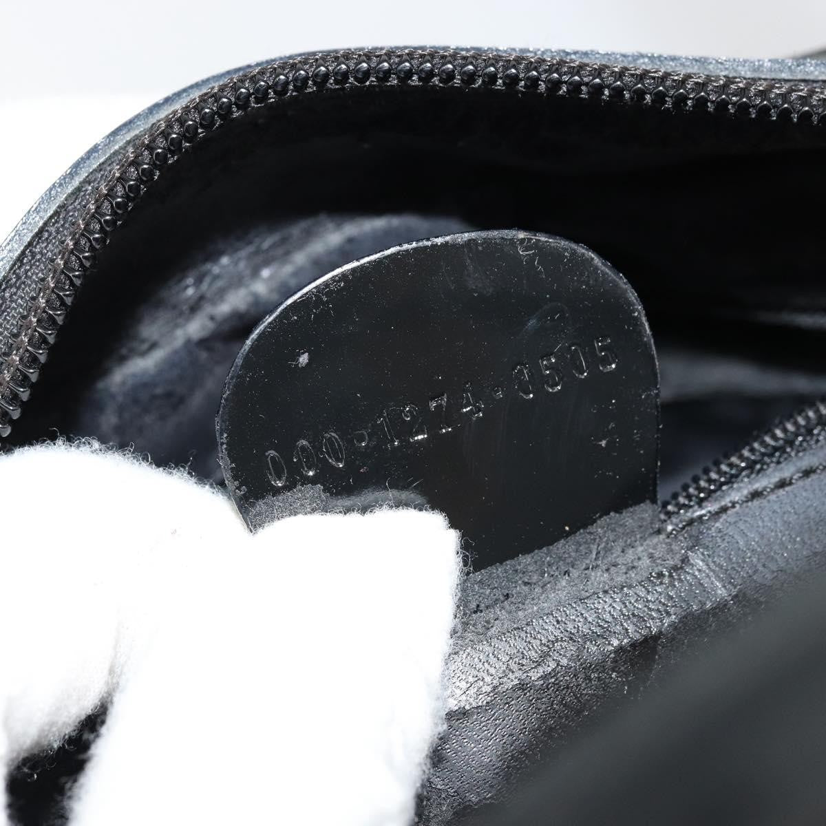 Gucci GUCCI Soho Hand Bag Patent Leather Black Silver 000 1274 0505 Authentic ep14495