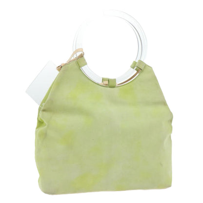 Celine CELINE Hand Bag Suede Green Authentic 53736V