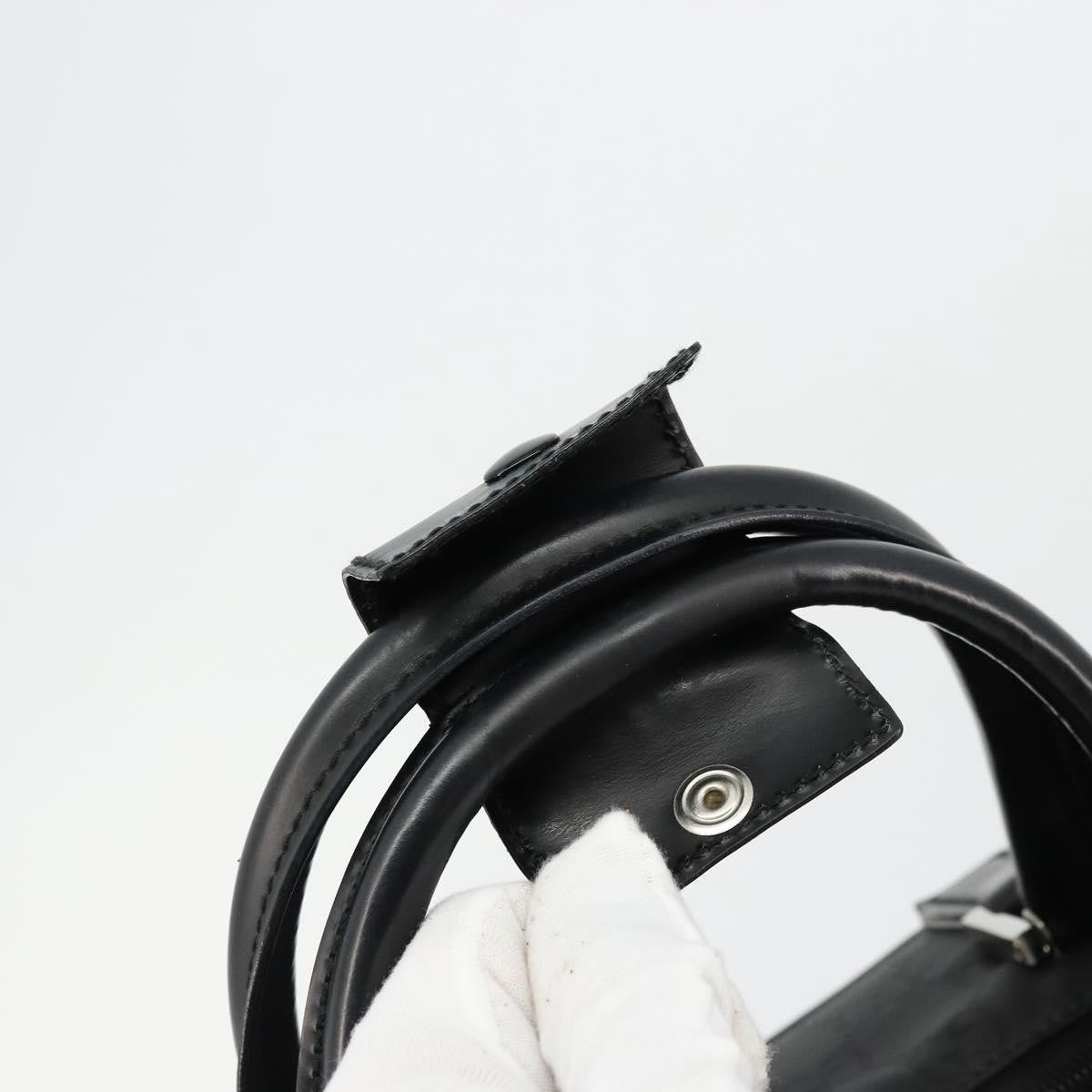 Gucci GUCCI GG Supreme Boston Bag PVC Black Silver Authentic ep14143