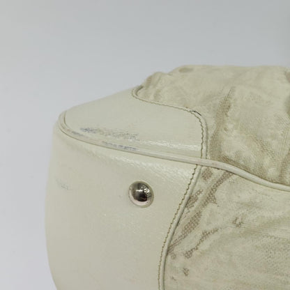 Prada PRADA Shoulder Bag Canvas Silver White Authentic fm4672