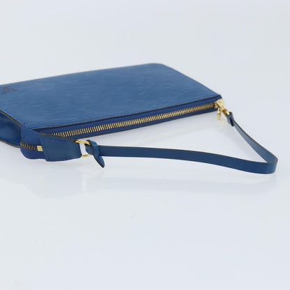 Louis Vuitton LOUIS VUITTON Epi Pochette Accessoires Pouch Blue M52985 LV Authentic BA11656 Bag