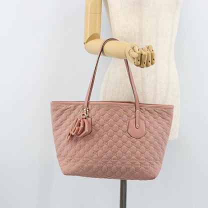 Gucci GUCCI GG Canvas Tote Bag Nylon Pink Gold 211976 Authentic LNZ669