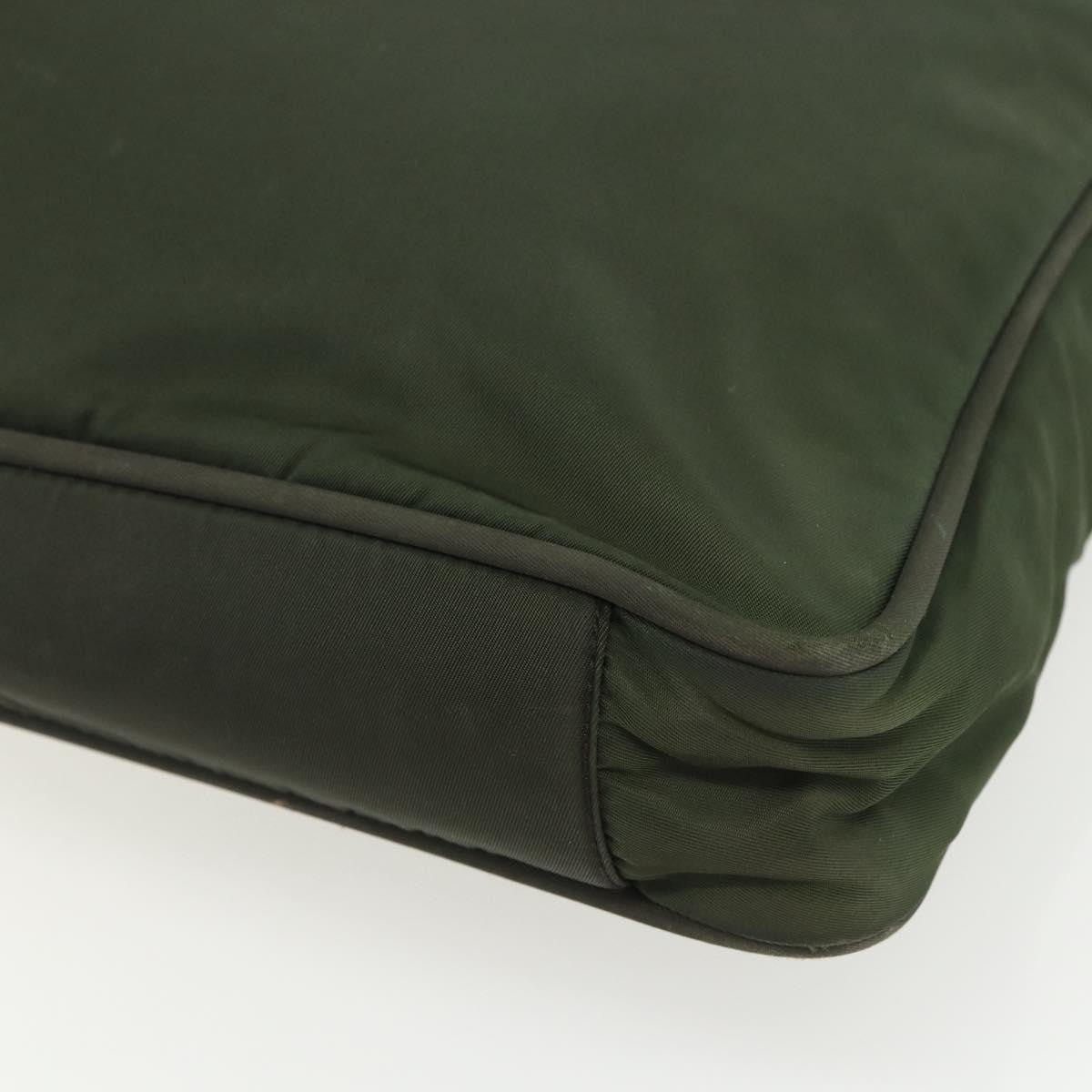 Prada PRADA Tote Bag Nylon Green Silver Authentic 151686