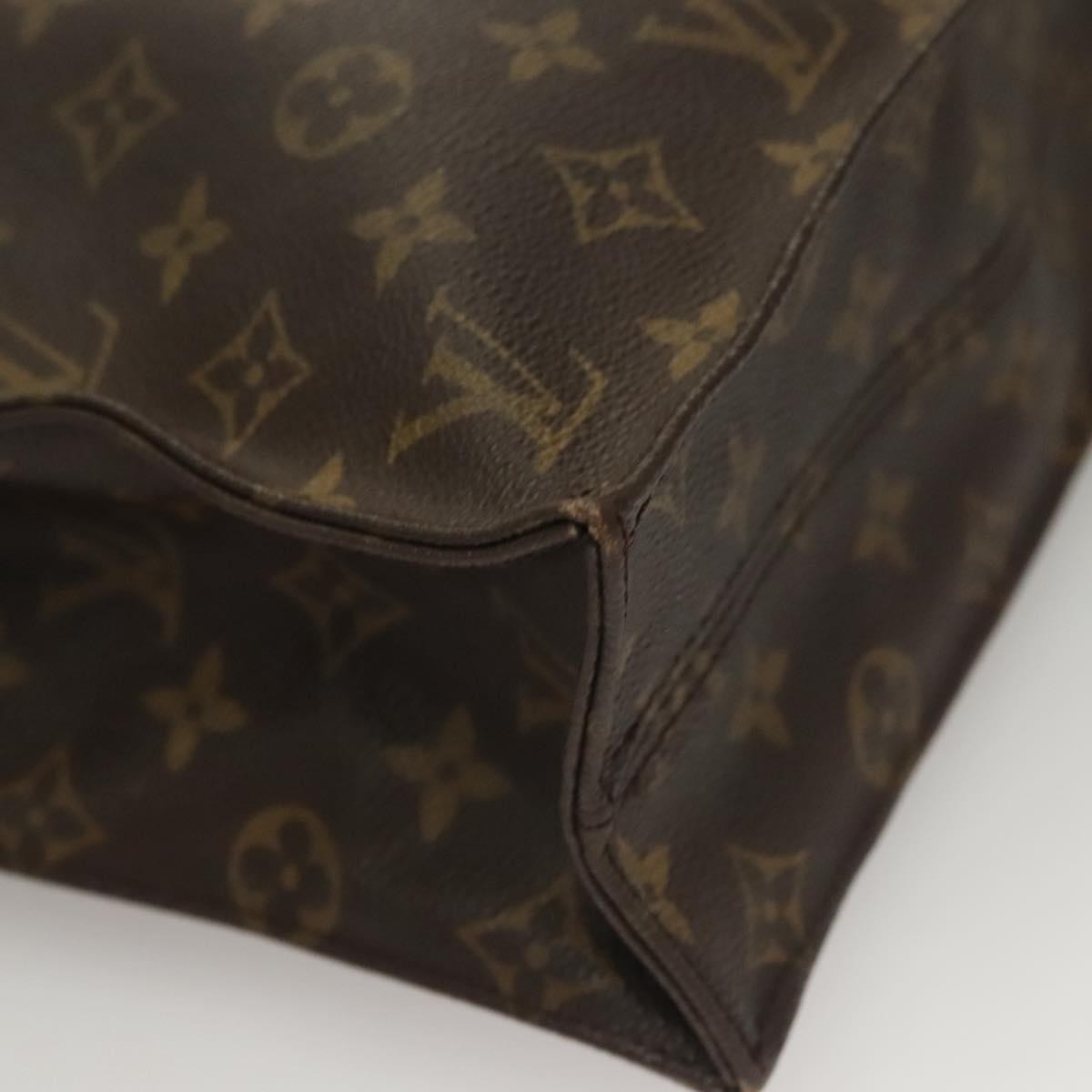 Louis Vuitton LOUIS VUITTON Monogram Sac Plat Hand Bag M51140 LV Authentic 135616