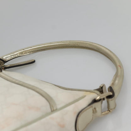 Gucci GUCCI GG Supreme Shoulder Bag PVC White Gold 190258 Authentic SW1471