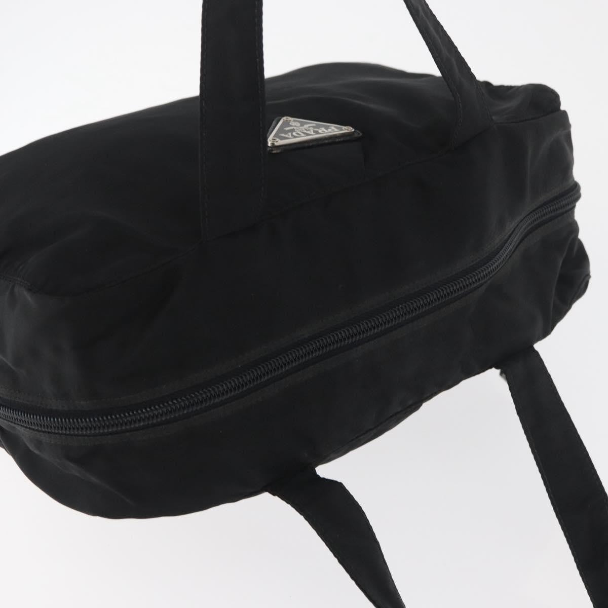 Prada PRADA Hand Bag Nylon Black Silver Authentic bs35154