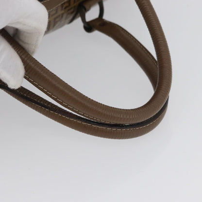 Fendi FENDI Zucchino Canvas Hand Bag PVC 2 Set Brown Authentic ti3754