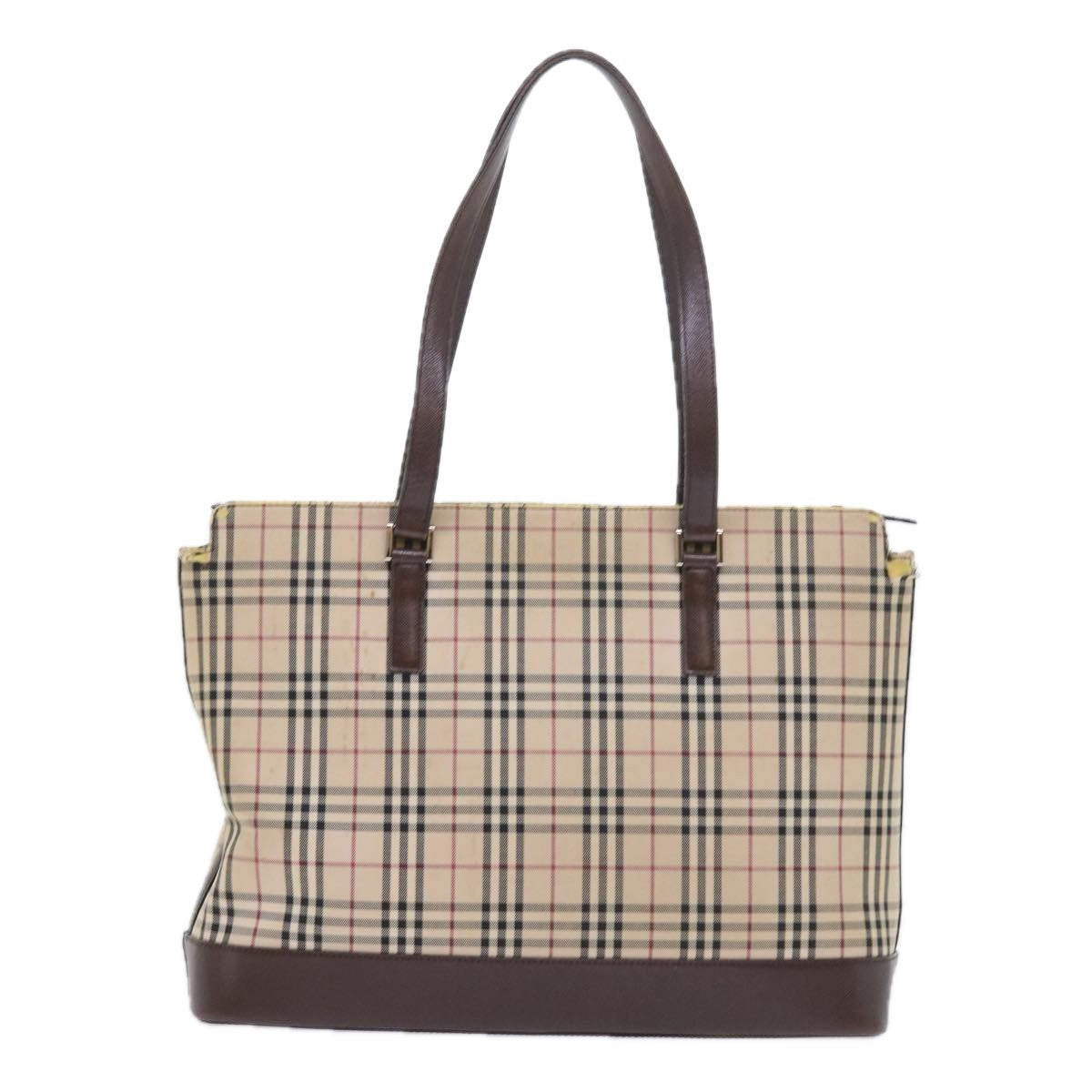 Burberry BURBERRY Nova Check Tote Bag Canvas Beige Authentic 56398