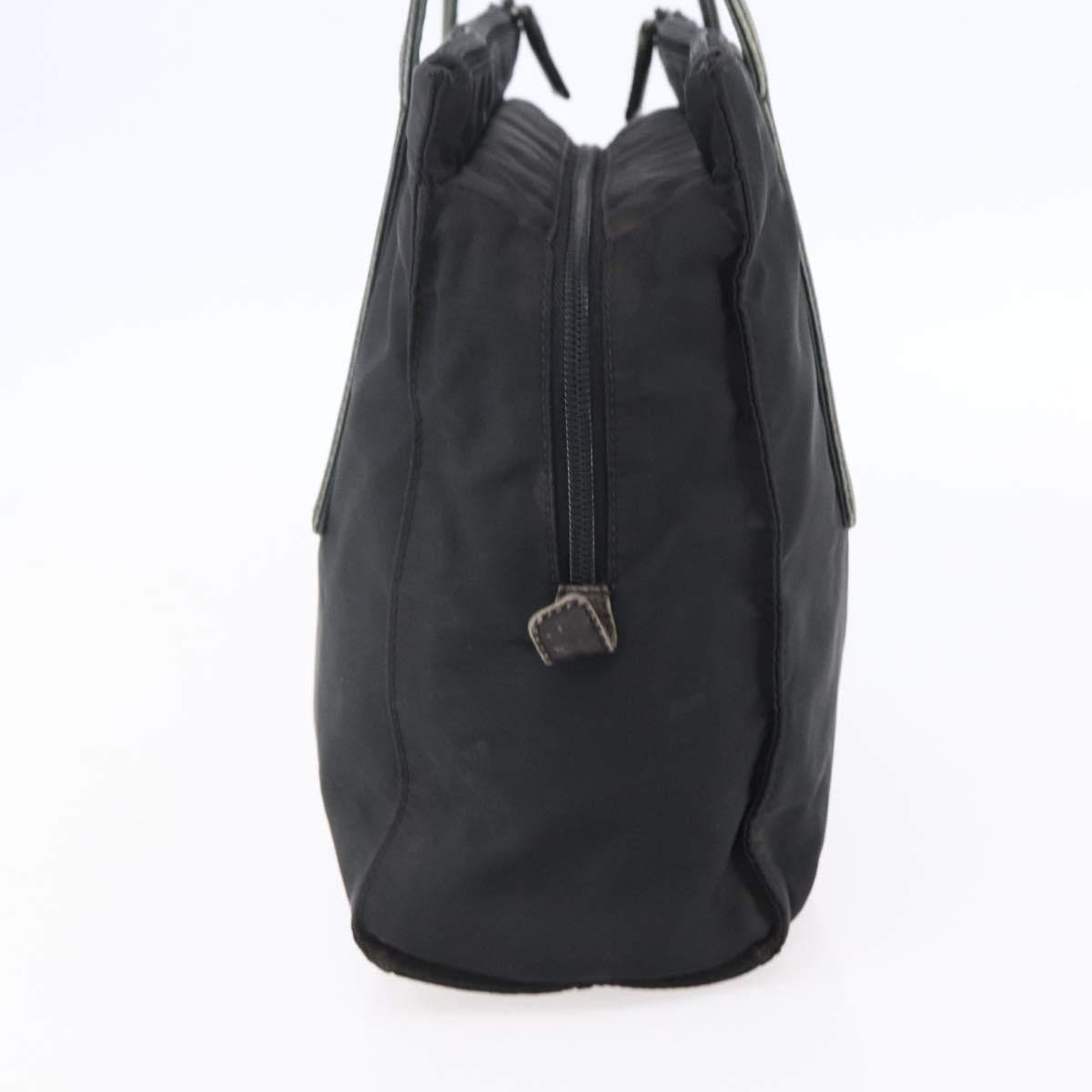 Prada PRADA Hand Bag Nylon Black Silver Authentic 154514