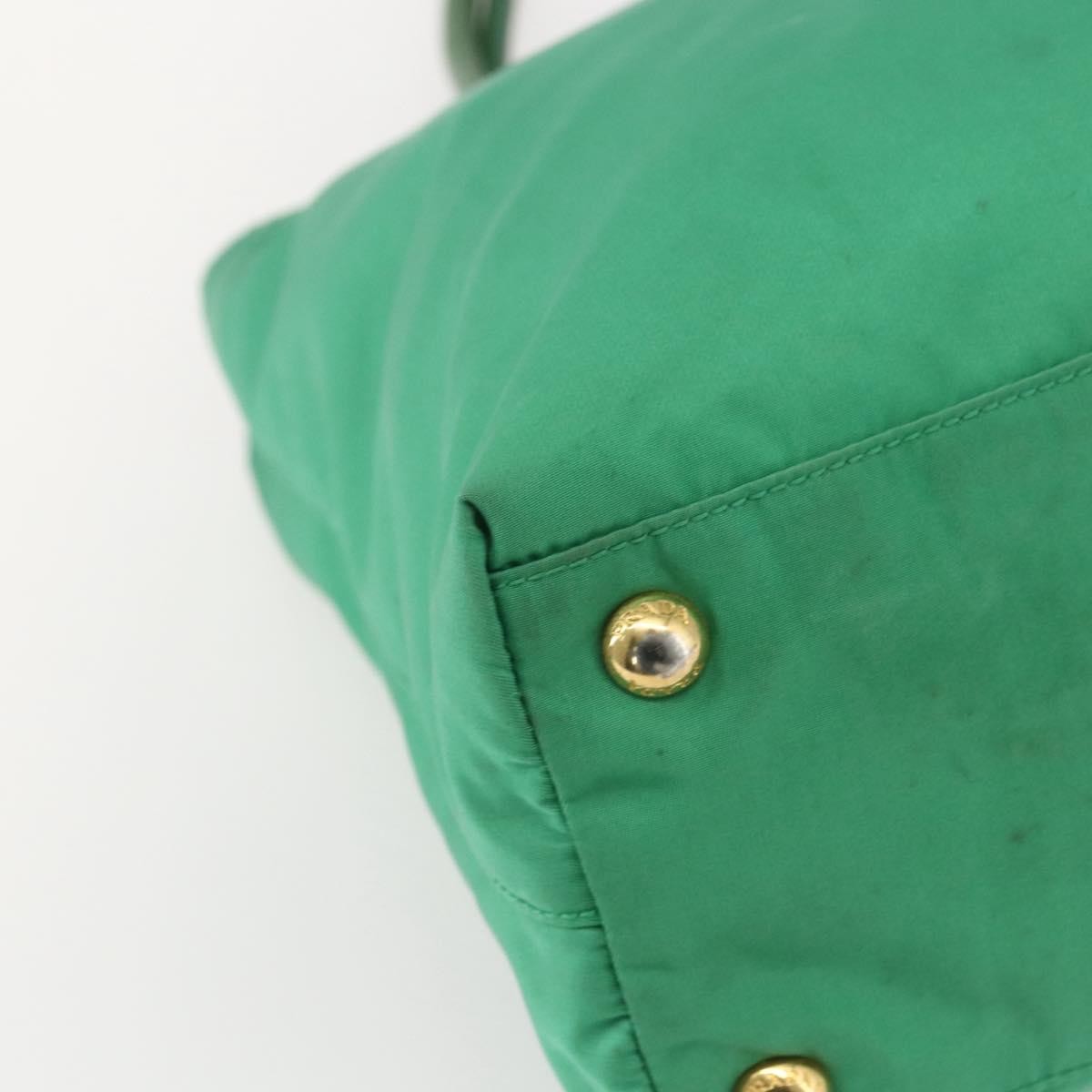 Prada PRADA Tote Bag Nylon Green Gold Authentic 155942