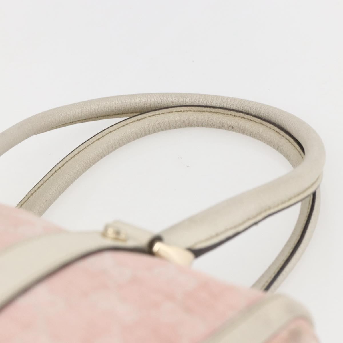 Gucci GUCCI GG Canvas Hand Bag Outlet Pink Gold 130942 Authentic 160602