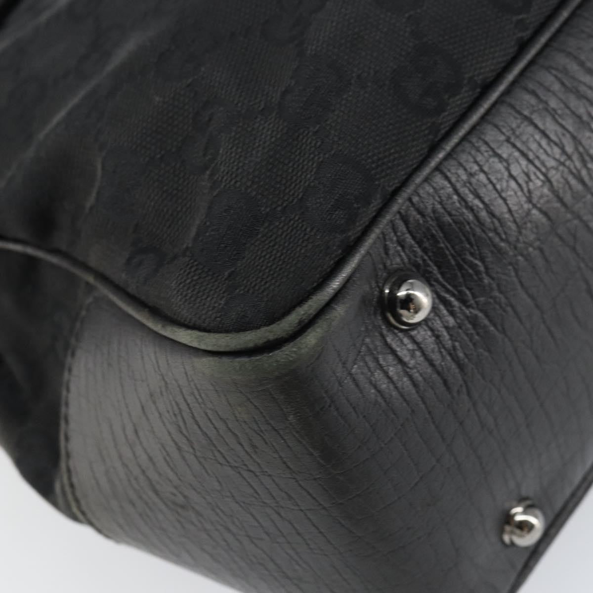 Gucci GUCCI GG Canvas Bamboo Tote Bag Black 112526 Authentic 158362