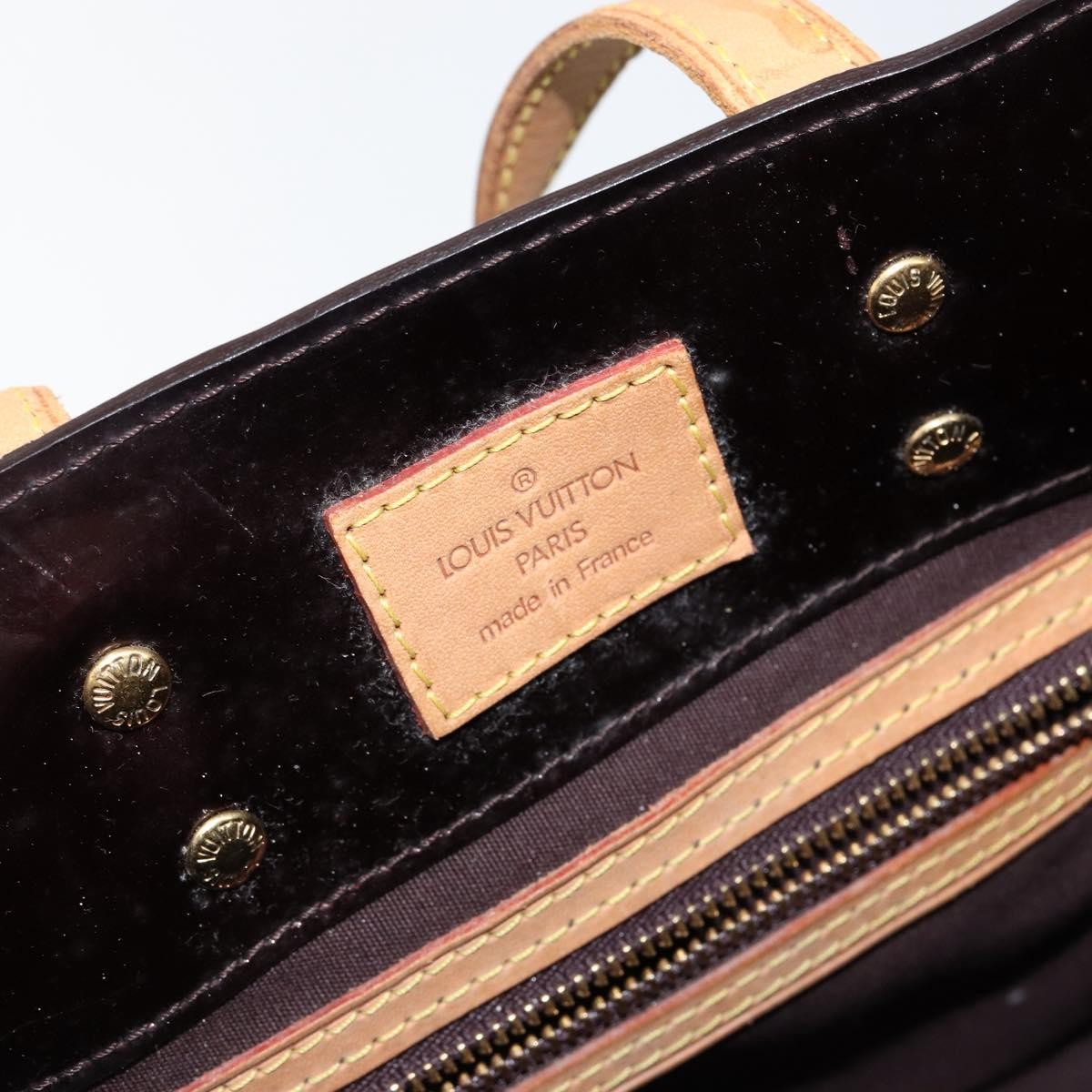 Louis Vuitton LOUIS VUITTON Monogram Vernis Reade PM Hand Bag Amarante M91993 LV Authentic 145457