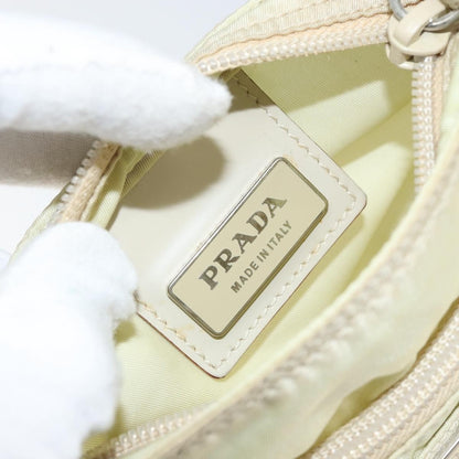 Prada PRADA Shoulder Bag Nylon Ivory Silver Authentic 146915