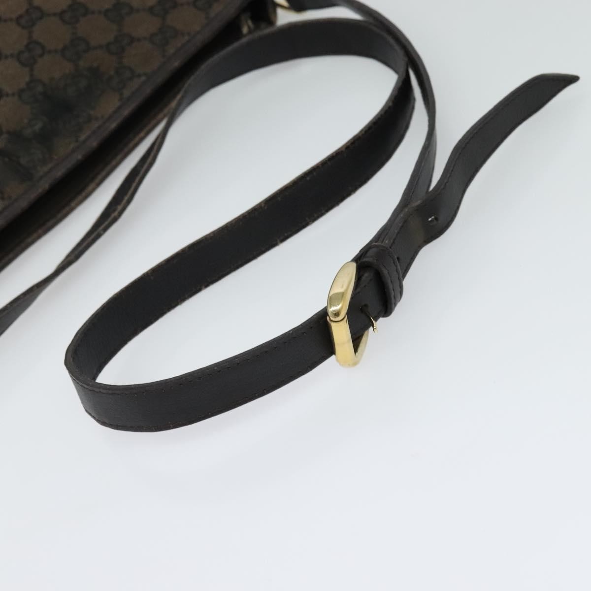 Gucci GUCCI GG Canvas Abbey Shoulder Bag Outlet Brown Gold 272400 Authentic ti3133