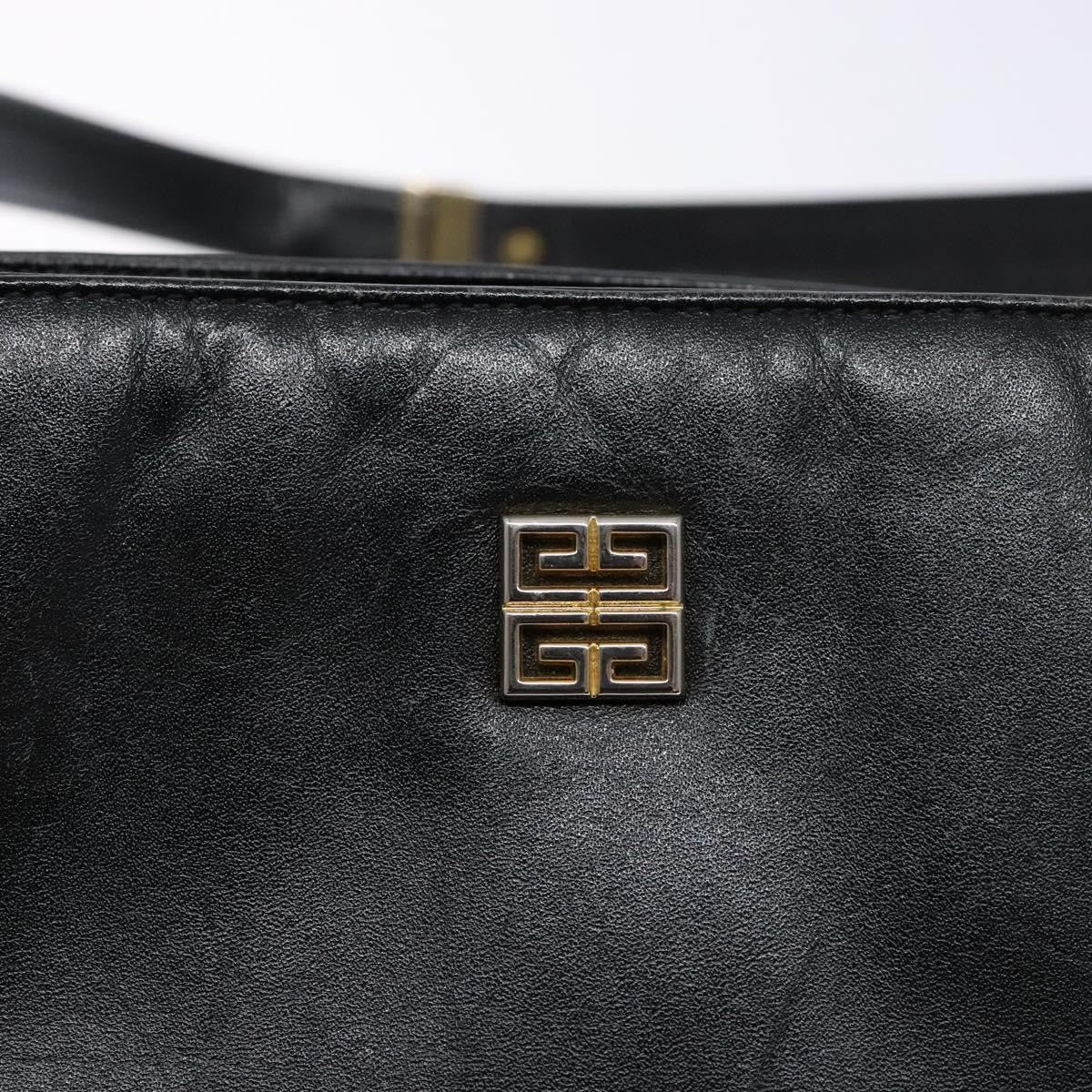Givenchy GIVENCHY Shoulder Bag Leather Black Gold Authentic bs28533