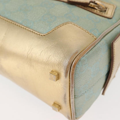 Gucci GUCCI GG Canvas Hand Bag Peppermint Gold 000 0852 Authentic 146975