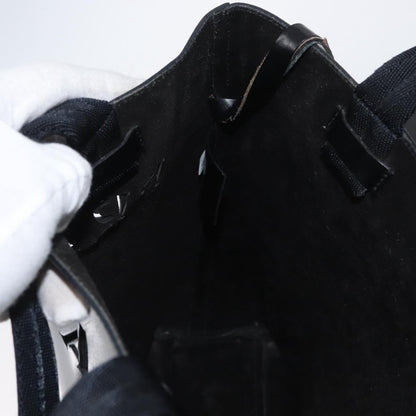 Prada PRADA Tote Bag Leather Black Authentic gh1848