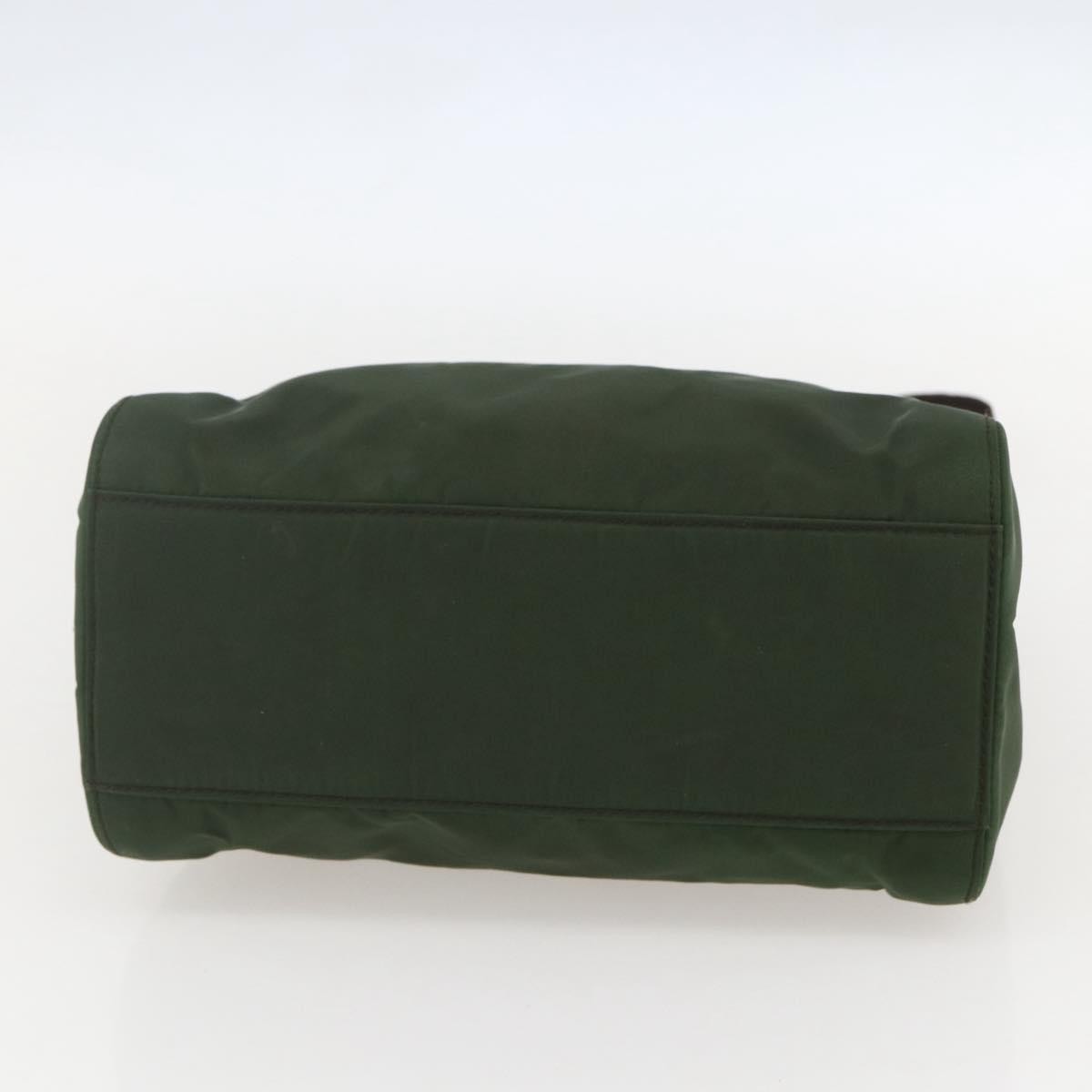 Prada PRADA Chain Shoulder Bag Nylon Green Gold Authentic 159258