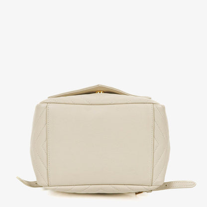 Saint Laurent Joe Rucksack aus weißem Chevron-gestepptem Lammleder