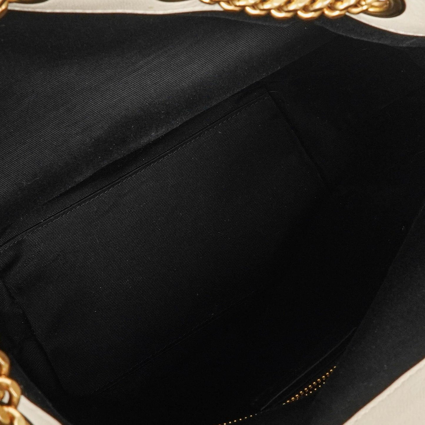 Saint Laurent Joe Rucksack aus weißem Chevron-gestepptem Lammleder