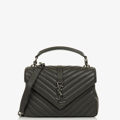 Saint Laurent College Umhängetasche Medium aus Chevron-Steppleder