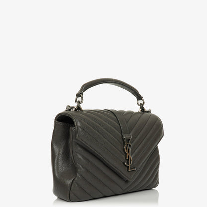 Saint Laurent College Umhängetasche Medium aus Chevron-Steppleder