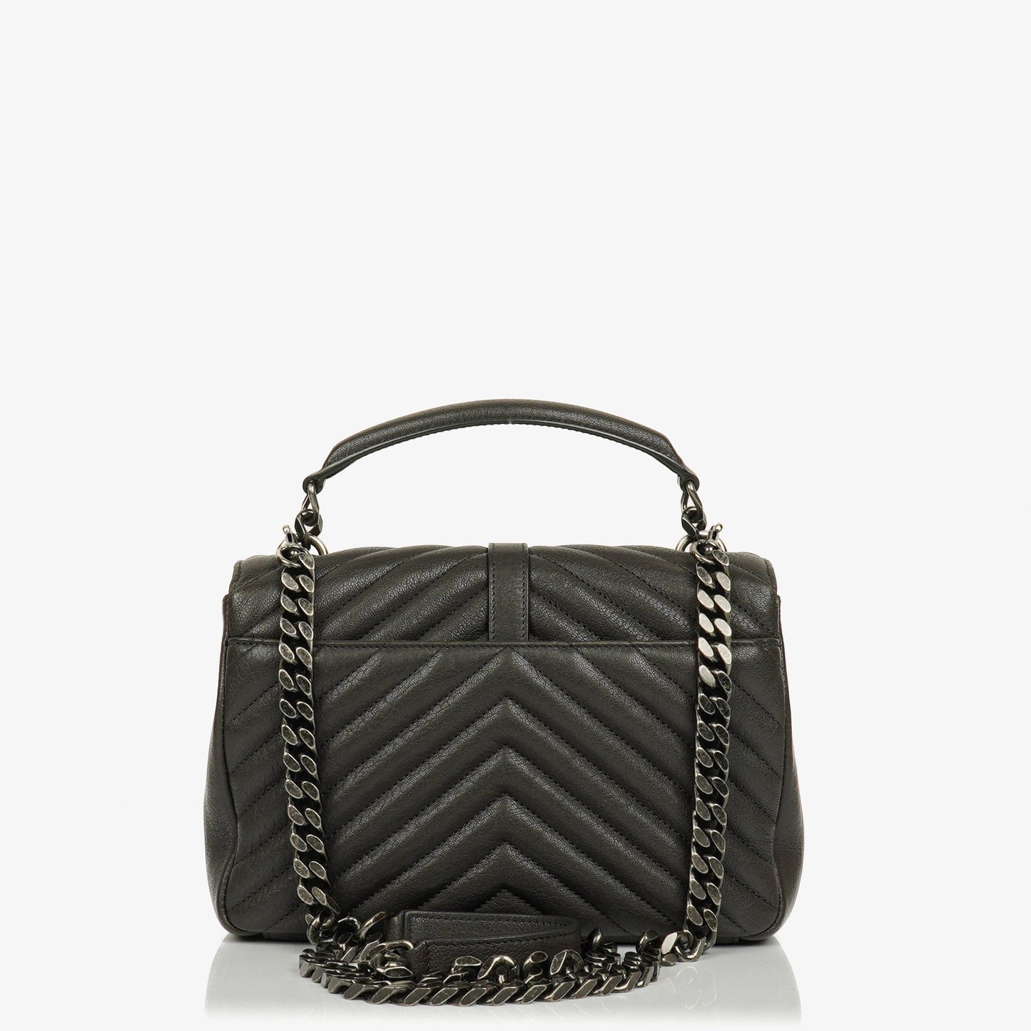 Saint Laurent College Umhängetasche Medium aus Chevron-Steppleder