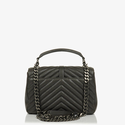 Saint Laurent College Umhängetasche Medium aus Chevron-Steppleder
