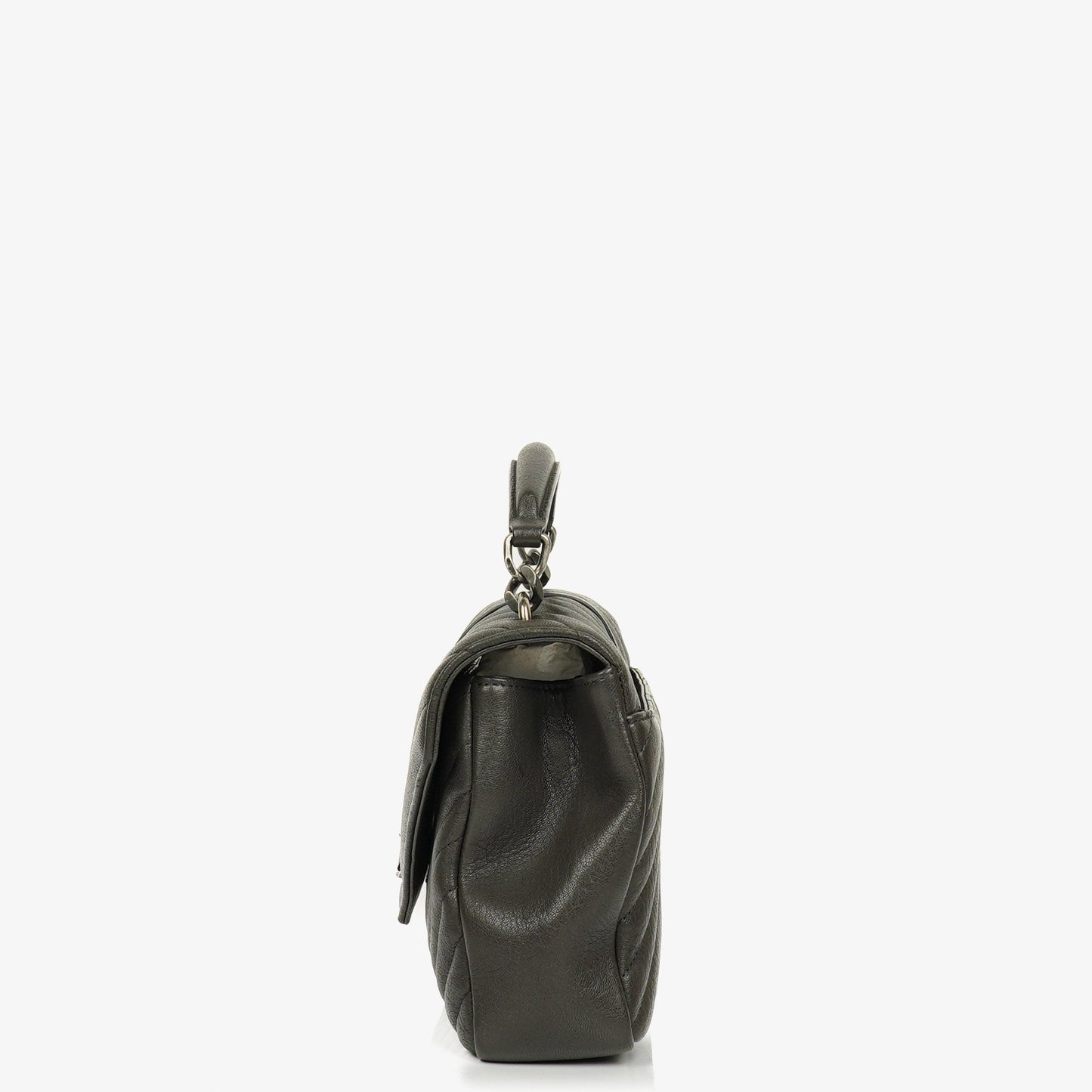 Saint Laurent College Umhängetasche Medium aus Chevron-Steppleder