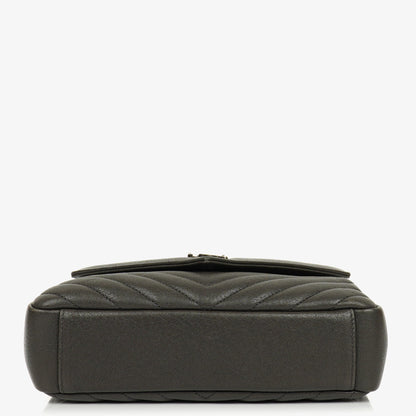 Saint Laurent College Umhängetasche Medium aus Chevron-Steppleder