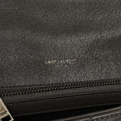 Saint Laurent College Umhängetasche Medium aus Chevron-Steppleder