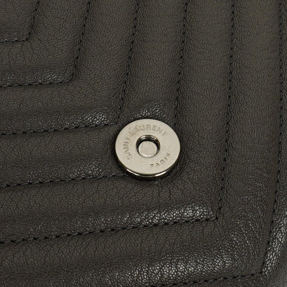 Saint Laurent College Umhängetasche Medium aus Chevron-Steppleder