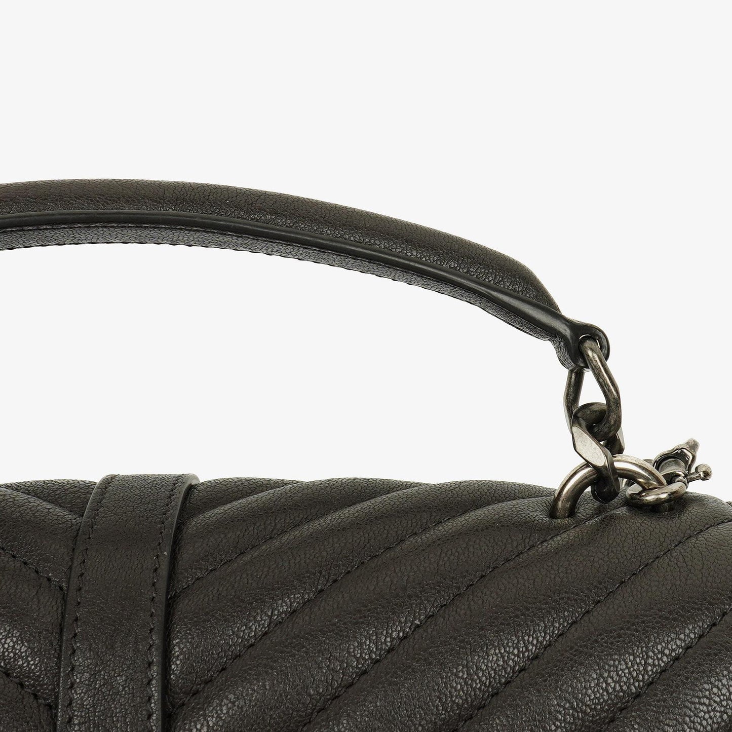 Saint Laurent College Umhängetasche Medium aus Chevron-Steppleder