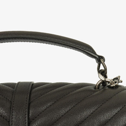 Saint Laurent College Umhängetasche Medium aus Chevron-Steppleder