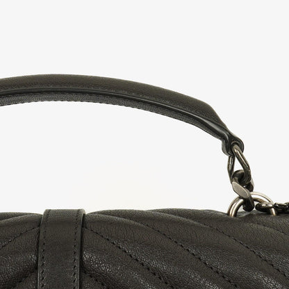 Saint Laurent College Umhängetasche Medium aus Chevron-Steppleder