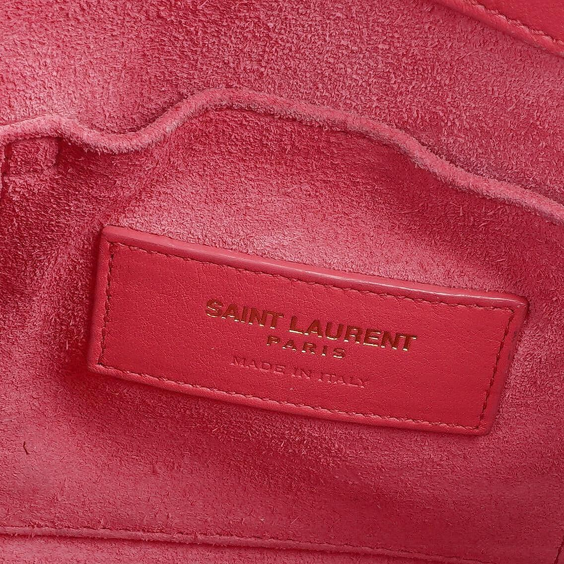 Saint Laurent Nano Sac De Jour Handtasche aus rosa Kalbsleder