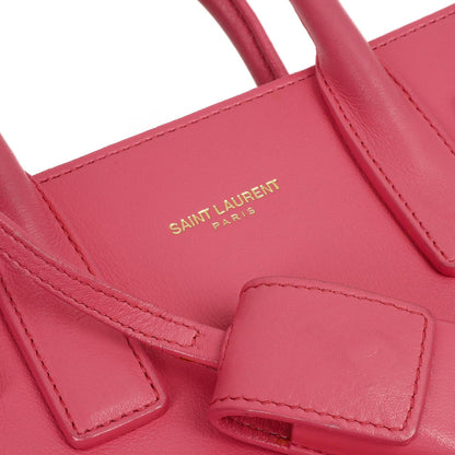 Saint Laurent Nano Sac De Jour Handtasche aus rosa Kalbsleder