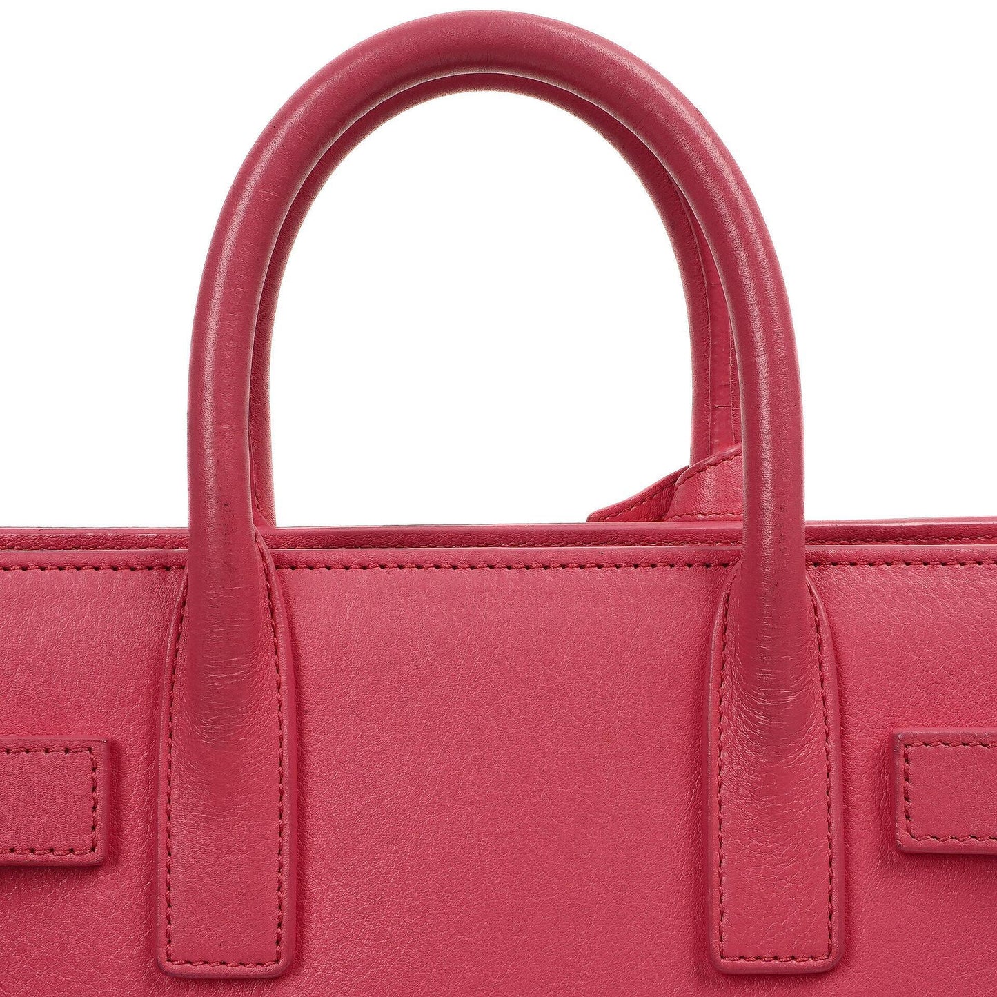 Saint Laurent Nano Sac De Jour Handtasche aus rosa Kalbsleder