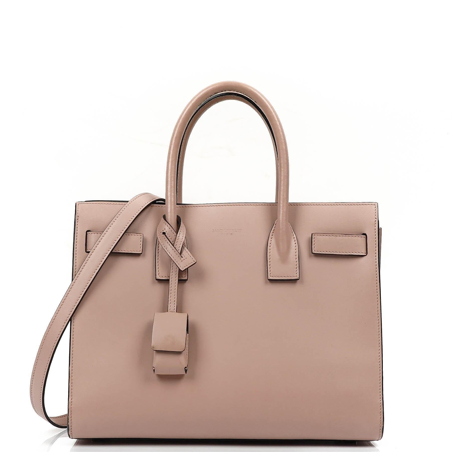 Saint Laurent Sac De Jour Baby aus Powder Pink Kalbsleder