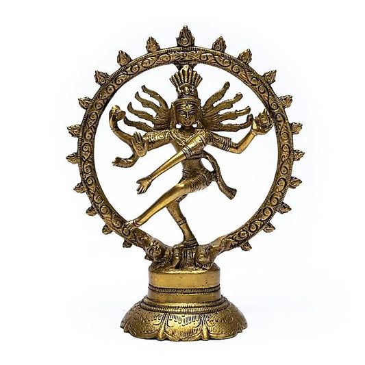 Shiva Nataraj Messing einzigfarbig - 702 g; 20 cm - Laminimas e.K