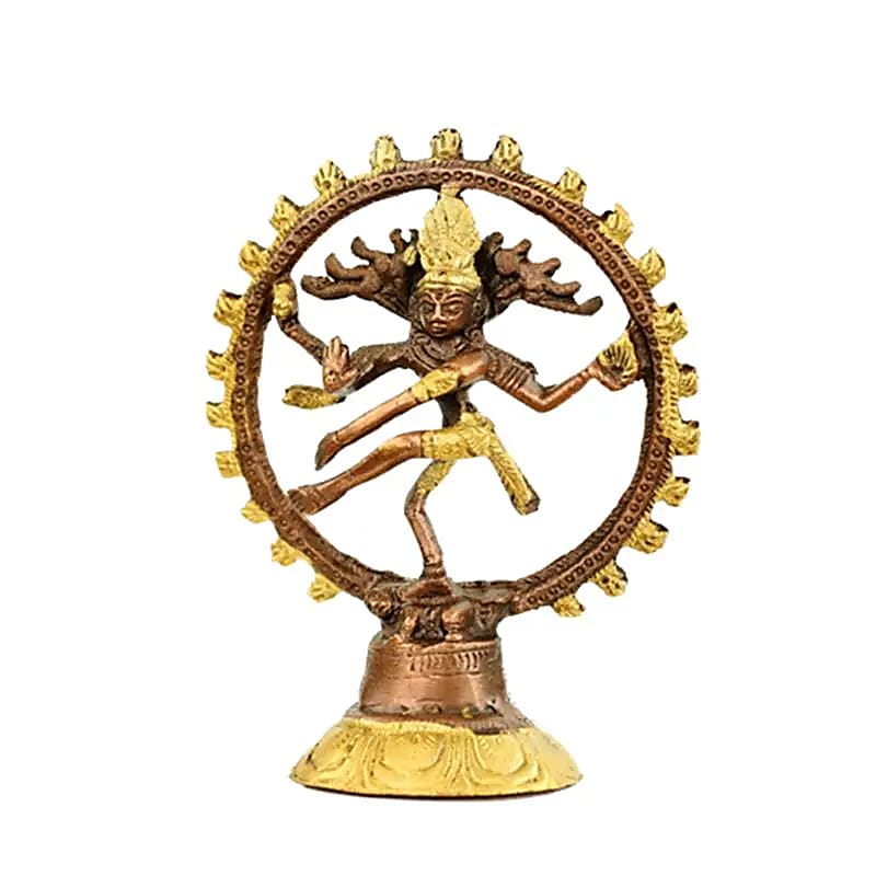 Shiva Nataraj Messing zweifarbig - 218 g; 13 cm - Laminimas e.K