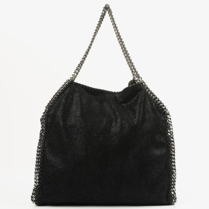 Stella McCartney Schwarze Falabella Tote Vegane Shaggy Deer